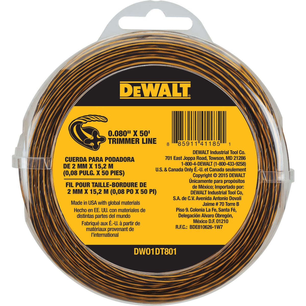 DeWalt 0.080 In.x 50 Ft. Trimmer Line