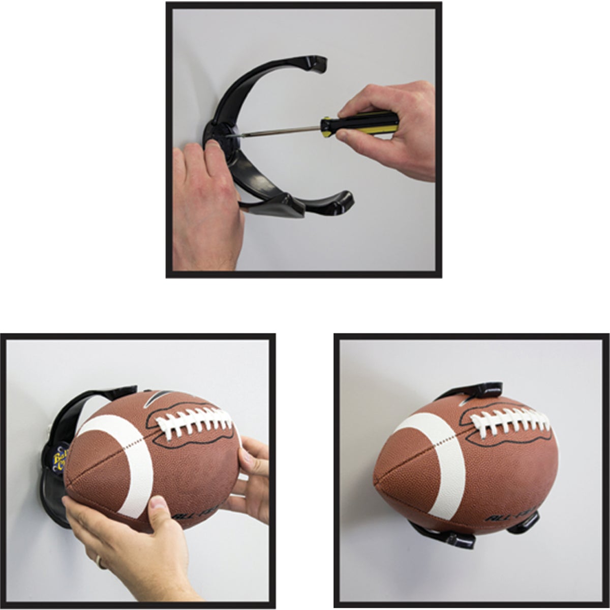 Ball Claw 5-1/4 In. W x 6-3/4 In. H. x 6-3/8 In. D. Football Storage Rack