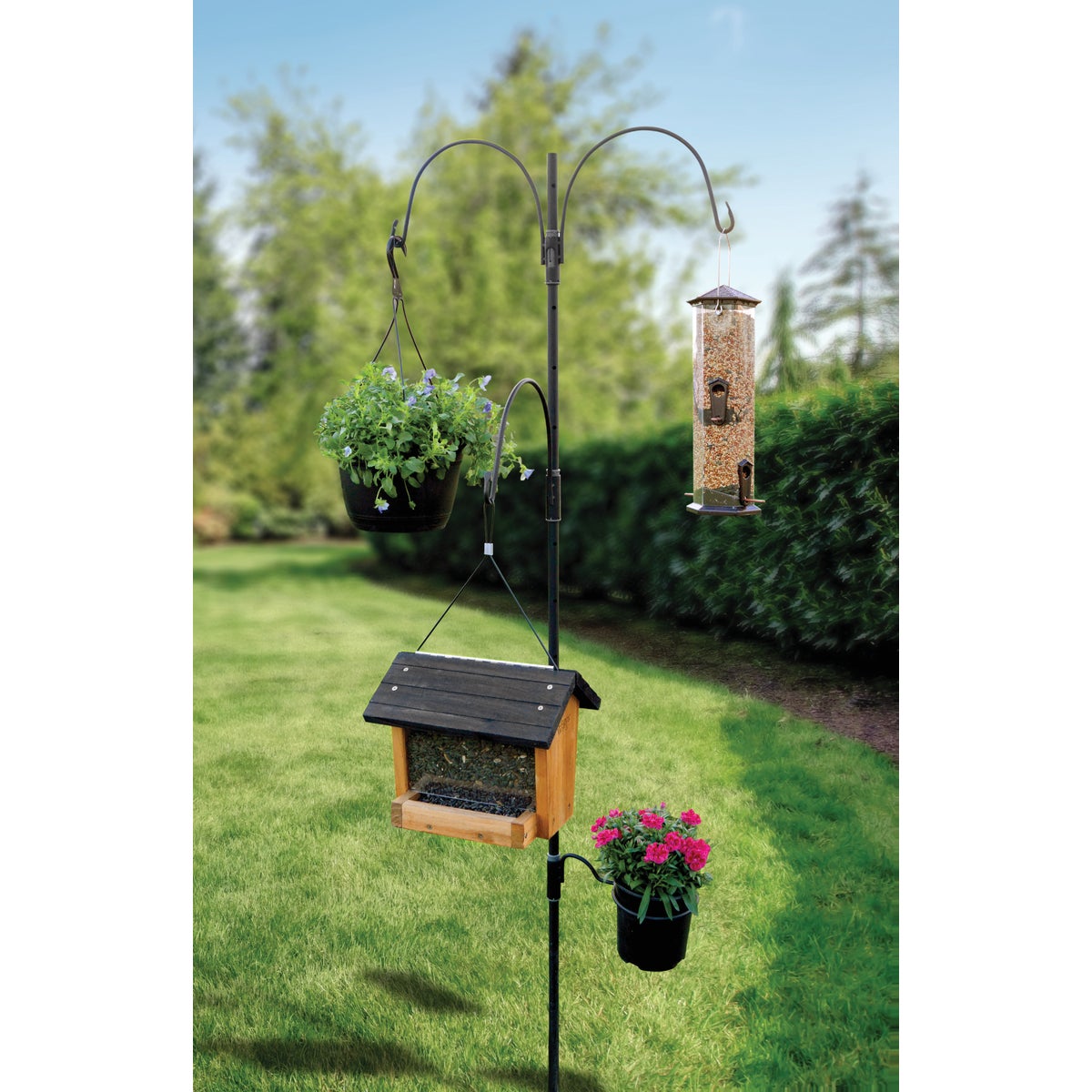 AdjustaPole 7 Ft. Steel Bird Feeder Pole Kit