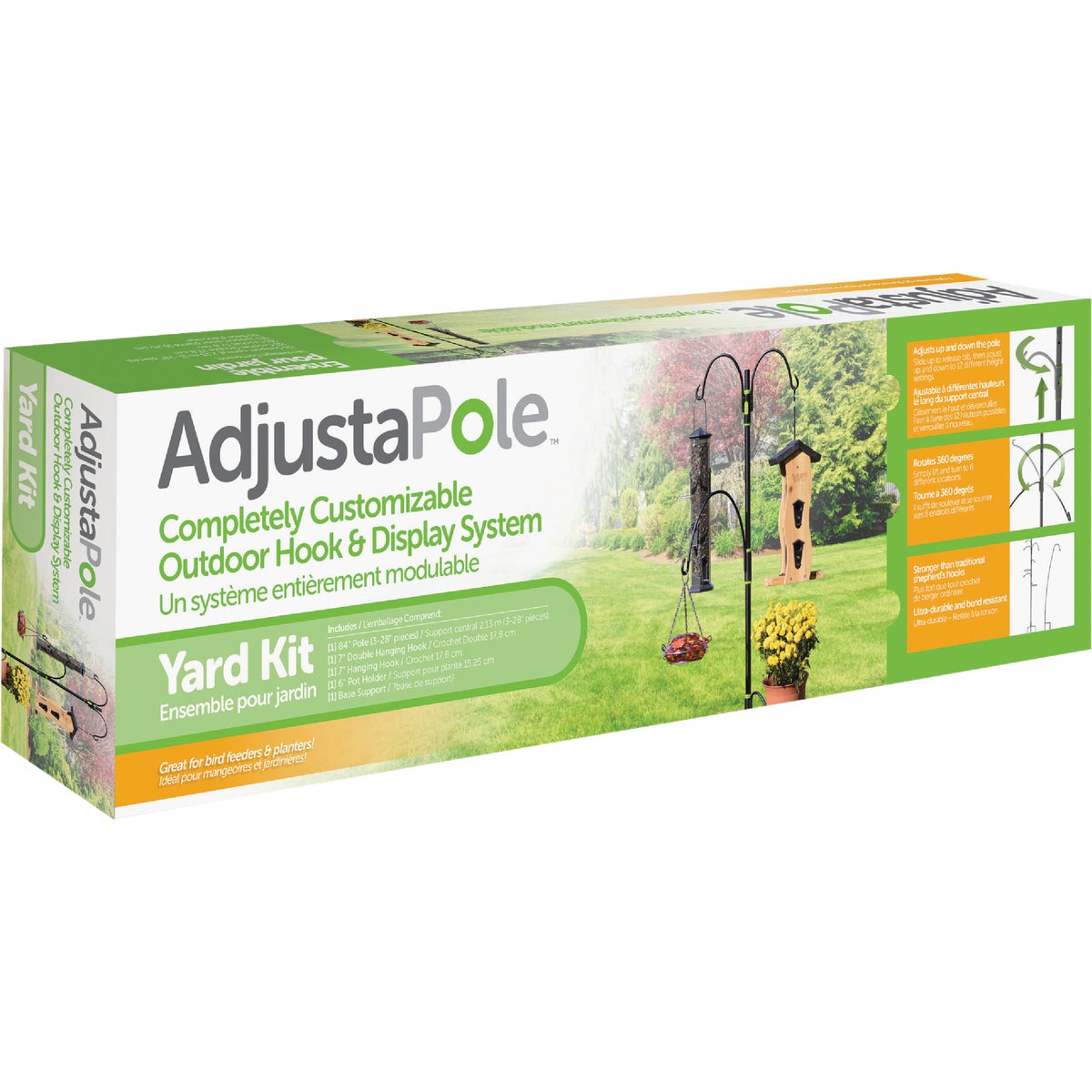 AdjustaPole 7 Ft. Steel Bird Feeder Pole Kit