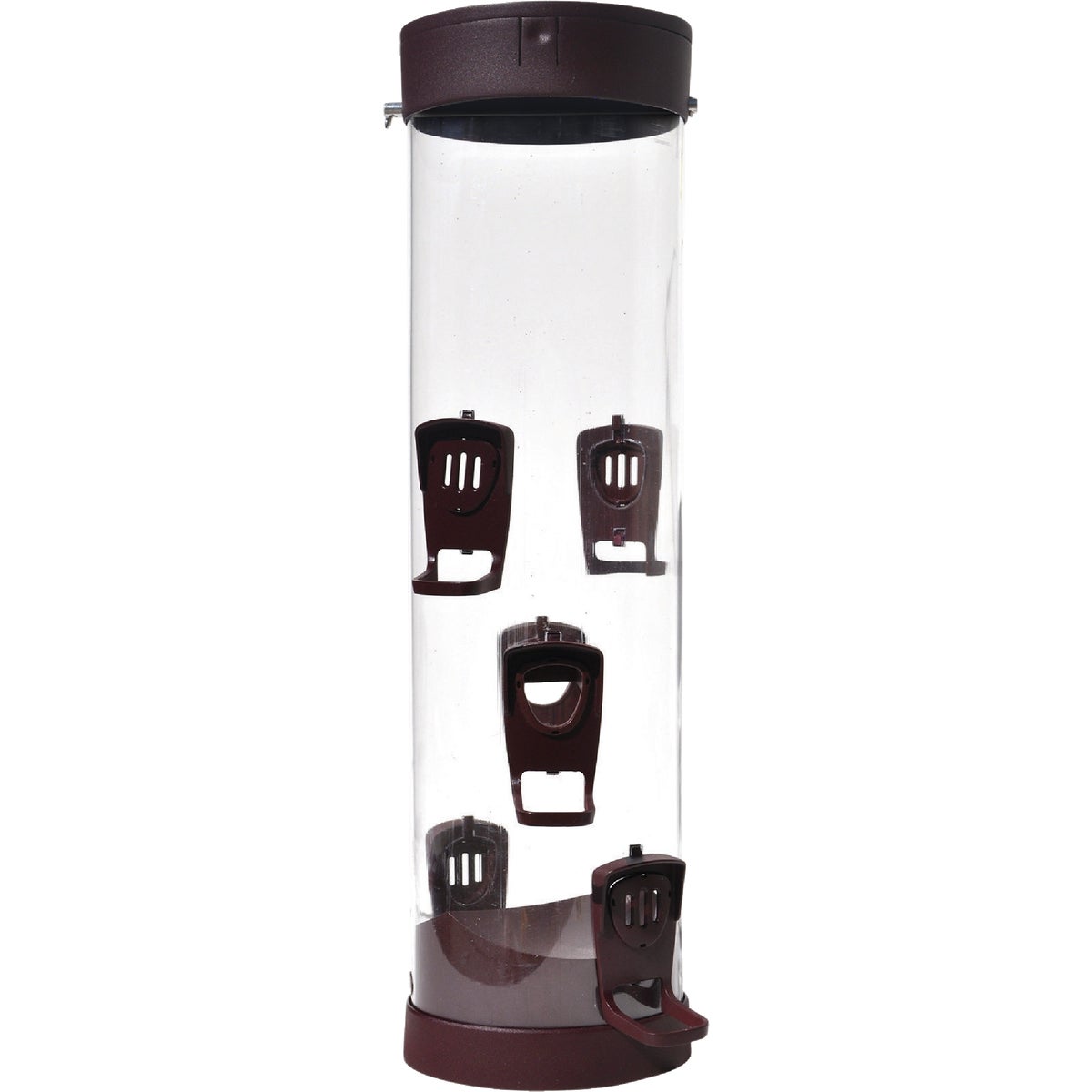 Stokes Select SureFill Burgundy Plastic 3.8 Lb. Capacity Tube Bird Feeder