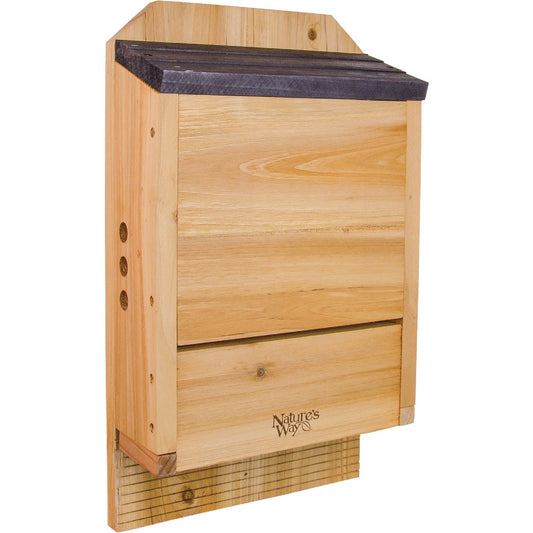 Nature's Way 12 In. W. x 20.5 In. H. x 5 In. D. Triple Chamber Cedar Bat House