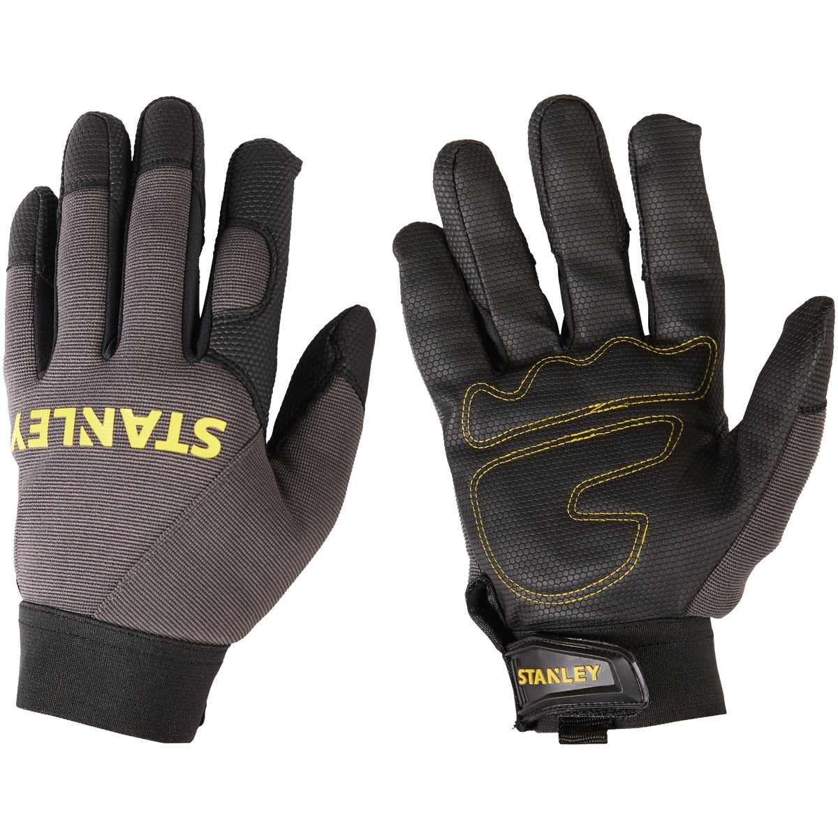 Stanley Men's Large Synthetic Fabric Padded Comfort Grip High Performance Glove