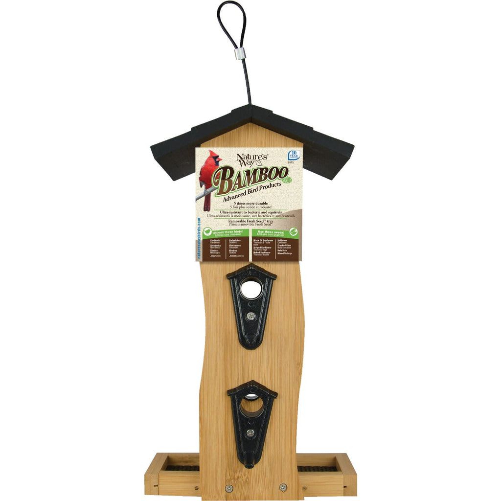 Nature's Way Natural Bamboo Vertical Wave Bird Feeder