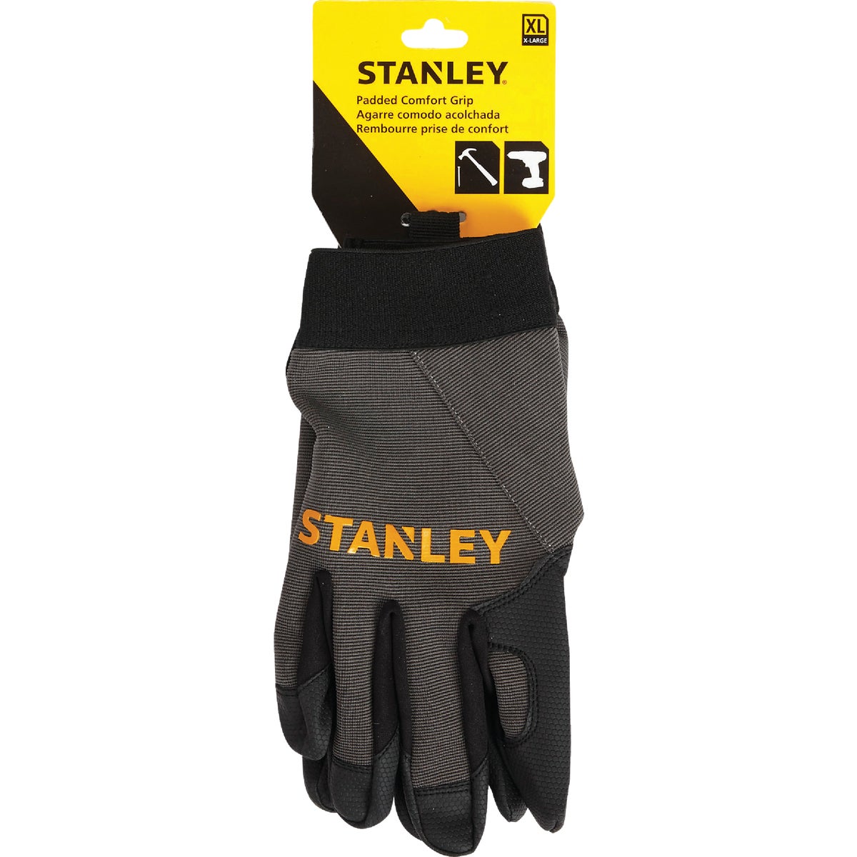 Stanley Men's XL Synthetic Fabric Padded Comfort Grip High Performance Glove