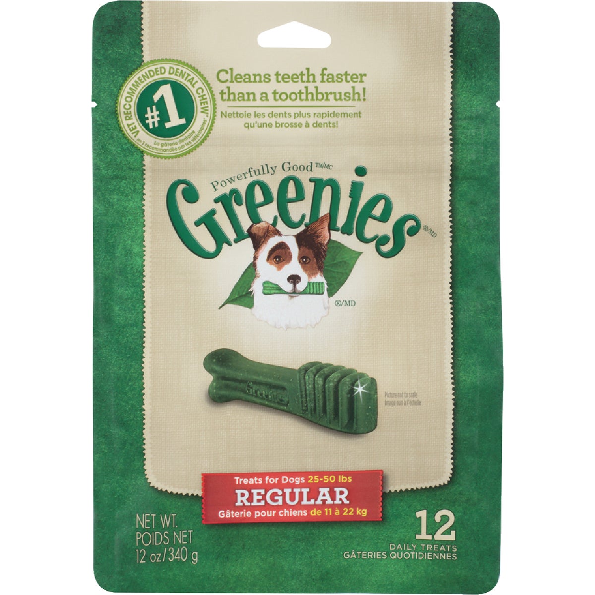 Greenies Regular Medium Dog Original Flavor Dental Dog Treat (12-Pack)