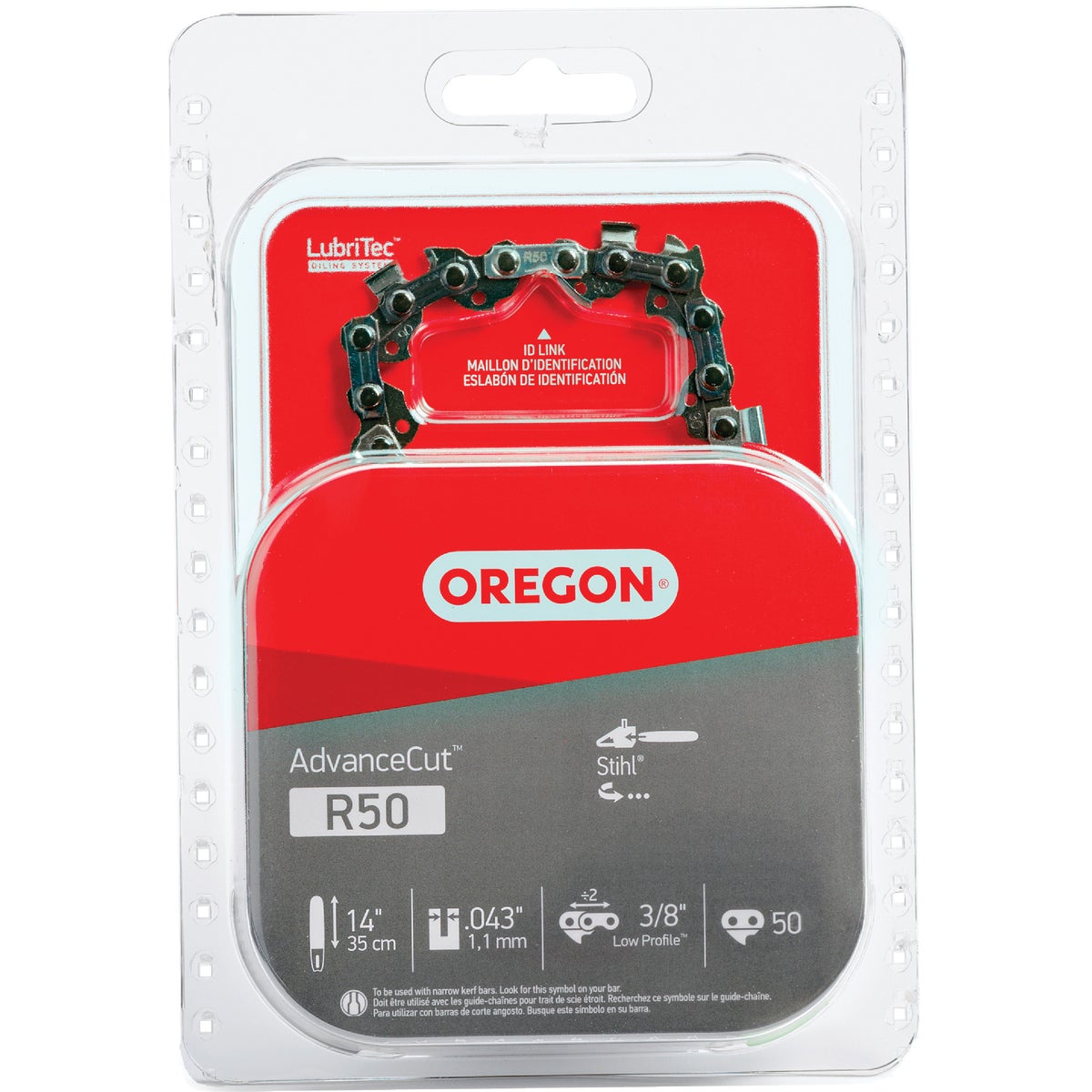 Oregon AdvanceCut LubriTec R50 14 In. 3/8 In. Low Profile 50 Link Chainsaw Chain