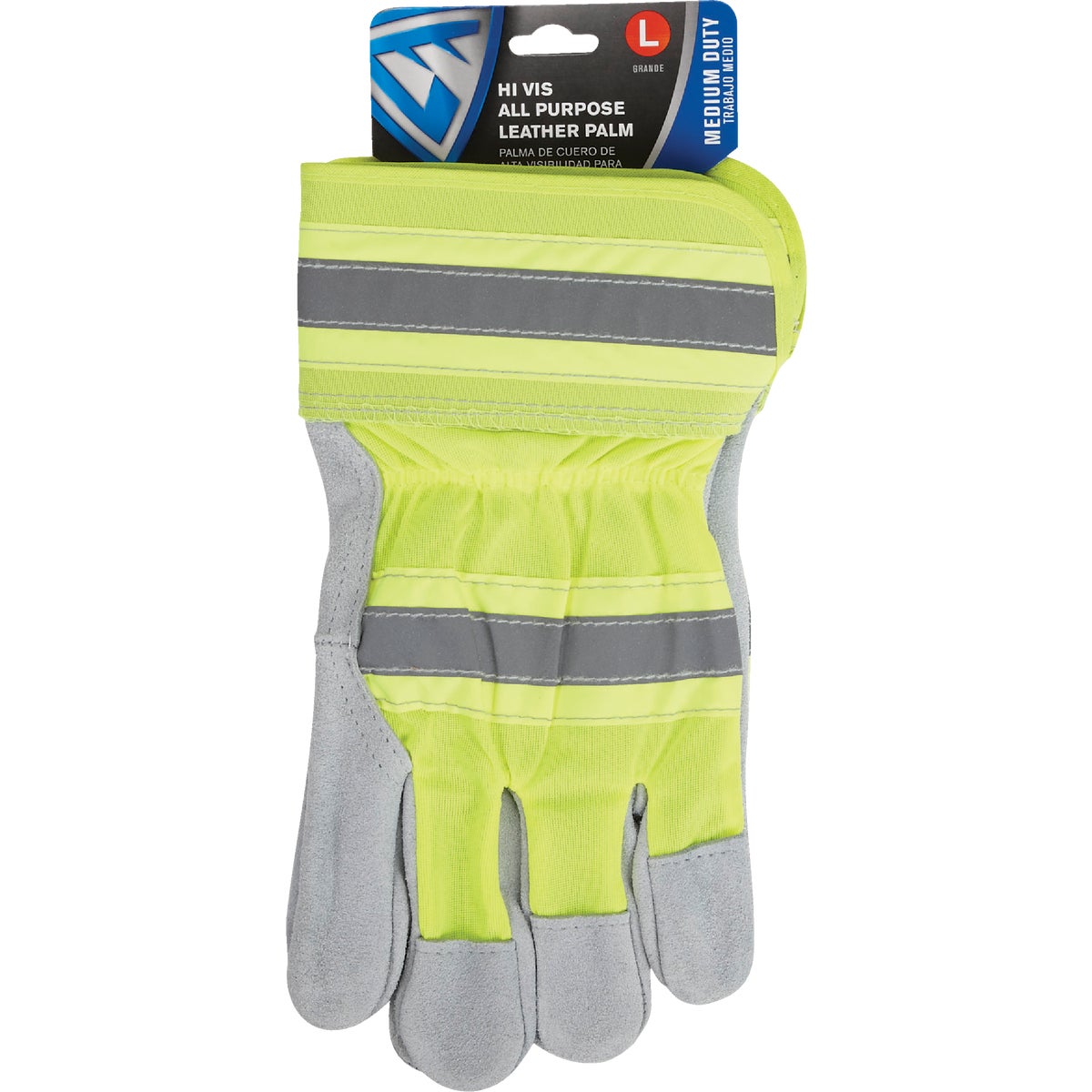 West Chester Protective Gear Men's Large Leather High Visibility Work Glove