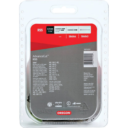 Oregon AdvanceCut LubriTec R55 16 In. 3/8 In. Low Profile 55 Link Chainsaw Chain
