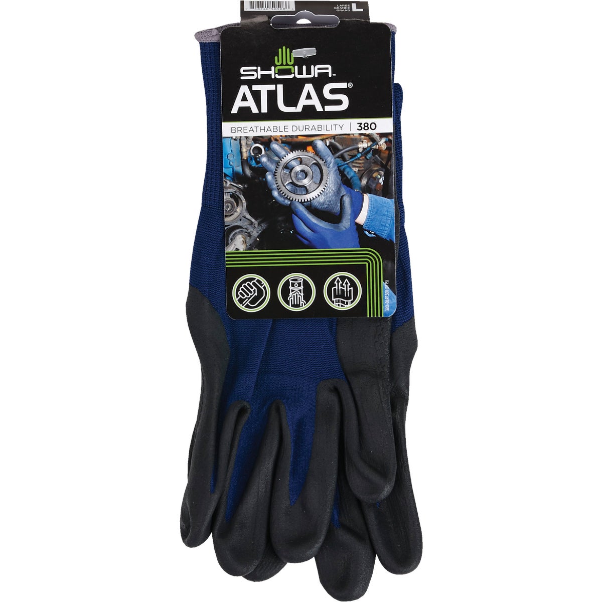 Showa Atlas Men's Medium Comfort Grip Nitrile Coated Glove