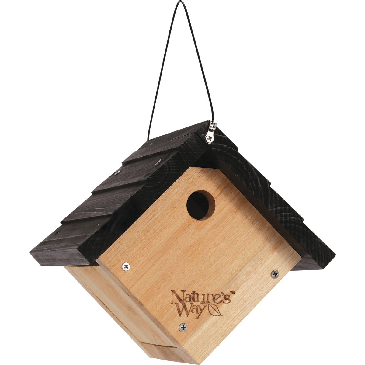 Nature's Way 9 In. W. x 8 In. H. x 8 In. D. Natural Cedar Wren Bird House