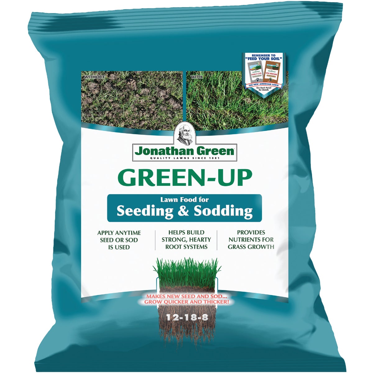 Jonathan Green Green-Up 4.5 Lb. 1500 Sq. Ft. 12-18-8 Seeding & Sodding Lawn Fertilizer