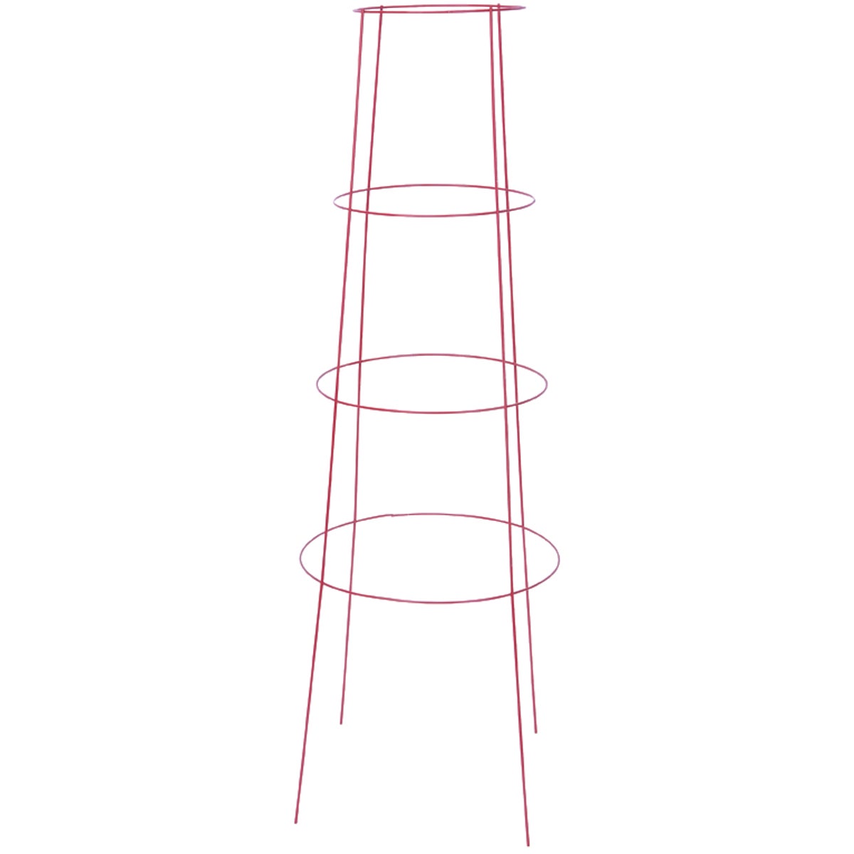 Panacea 48 In. Red Powder Coat Heavy-Duty Wire Inverted Tomato Cage