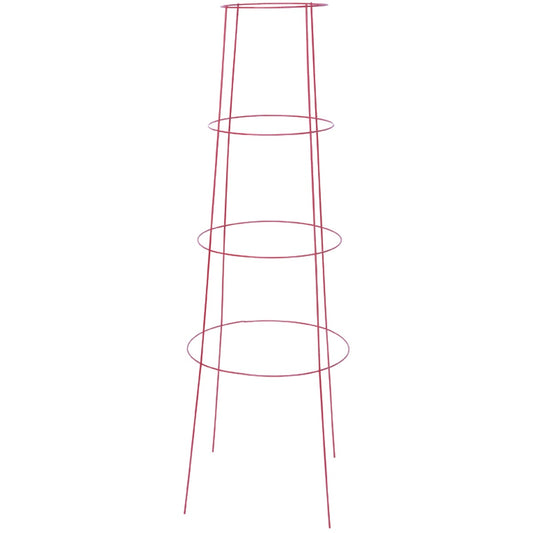 Panacea 48 In. Red Powder Coat Heavy-Duty Wire Inverted Tomato Cage