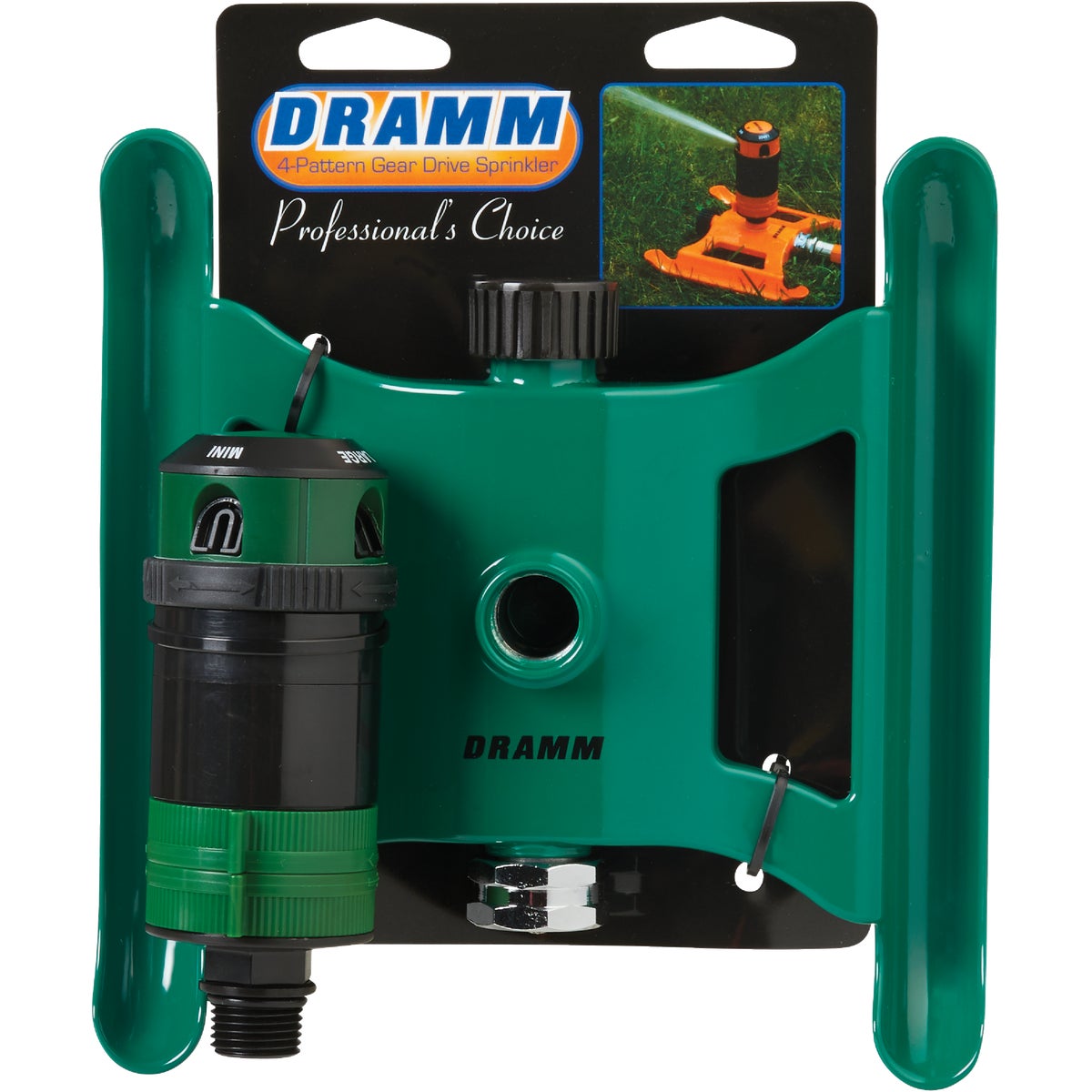 Dramm Metal Adjustable Green Gear Drive Sprinkler