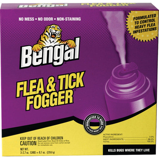 Bengal 2.7 Oz. Flea & Tick Indoor Insect Fogger (3-Pack)