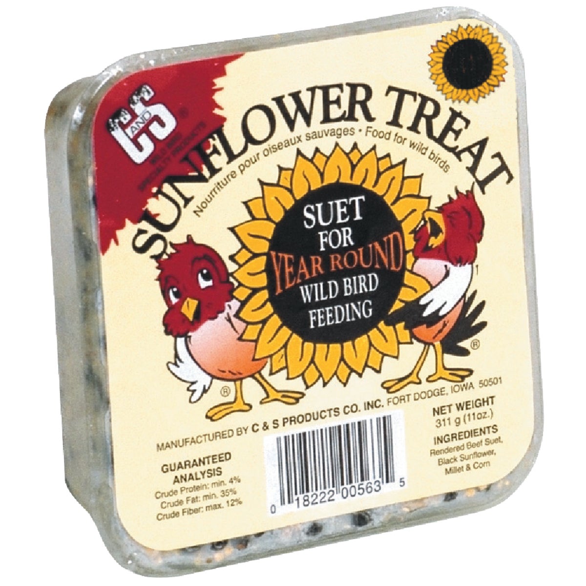 C&S 11 Oz. Sunflower Treat Suet