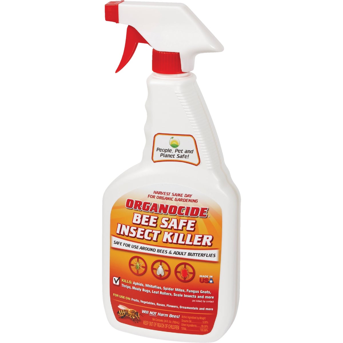 Organocide 24 Oz. Ready To Use Trigger Spray Organic Bee Safe Insect Killer