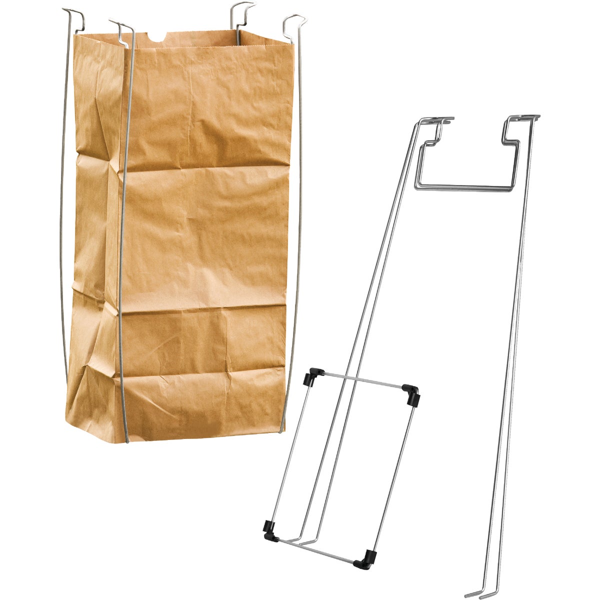 Bag Buddy 55 Gal. Plastic Bag/48 Gal. Paper Bag Capacity Wire Frame Lawn & Yard Bag Holder