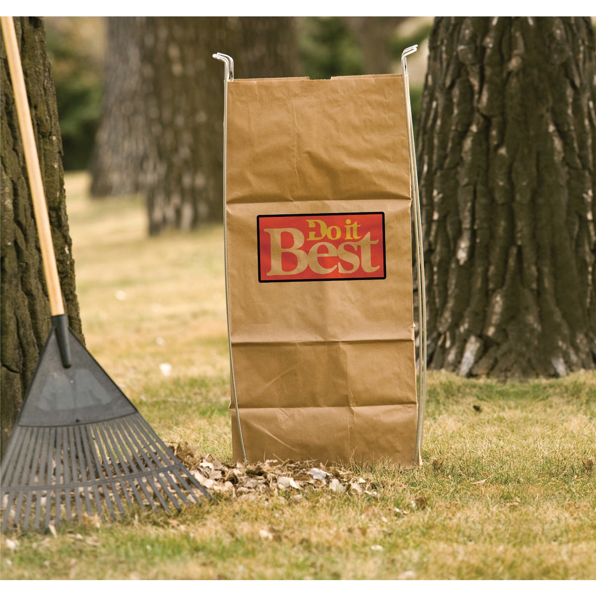 Bag Buddy 55 Gal. Plastic Bag/48 Gal. Paper Bag Capacity Wire Frame Lawn & Yard Bag Holder