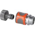 Gardena Premium 1 Male, 1 Female Metal Tap-To-Hose Quick Connect Connector Kit