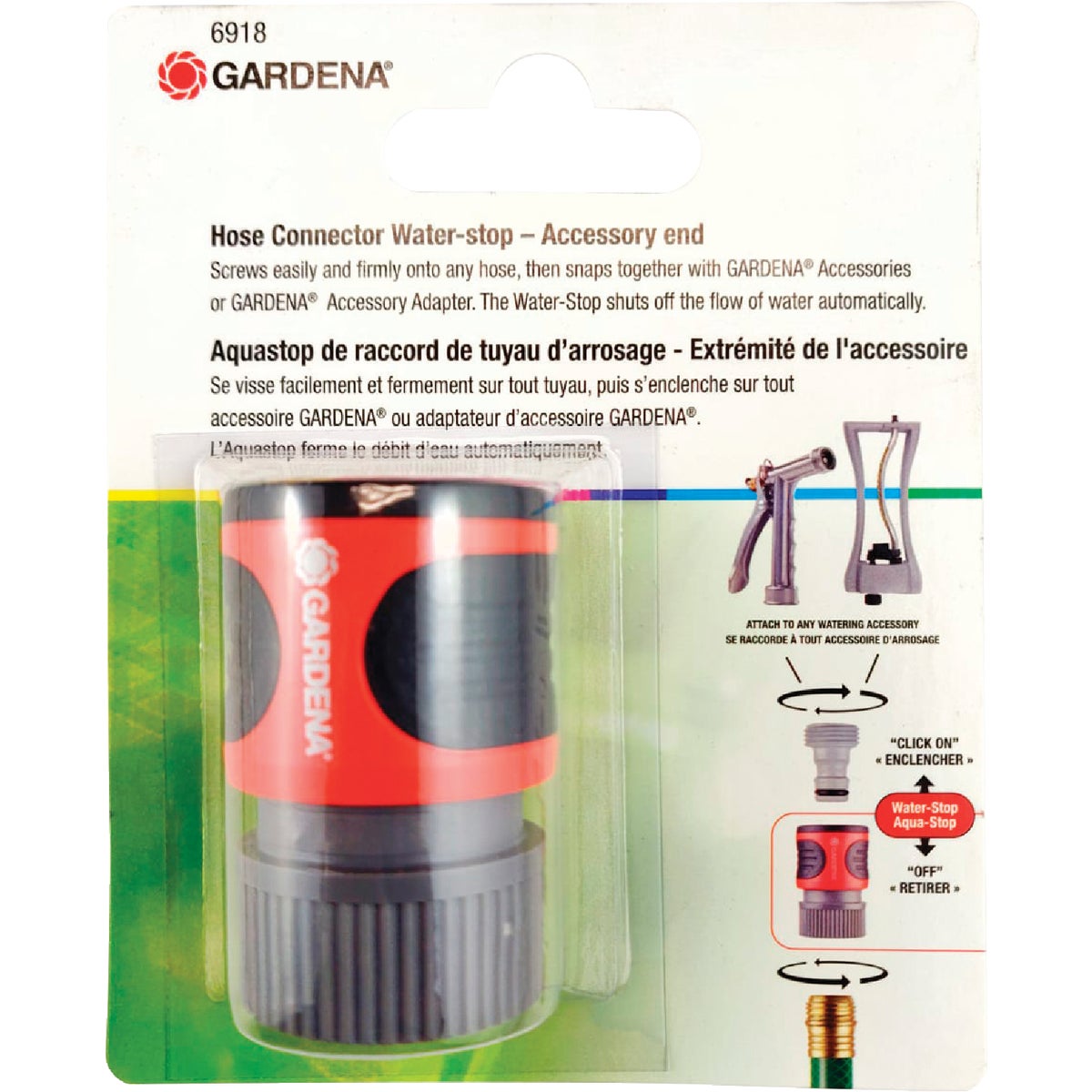 Gardena Classic Female Plastic Quick Connect Connector Water-Stop