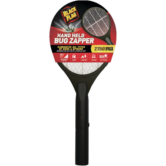 Black Flag Battery Operated 2750V Handheld Racket-Style Bug Zapper