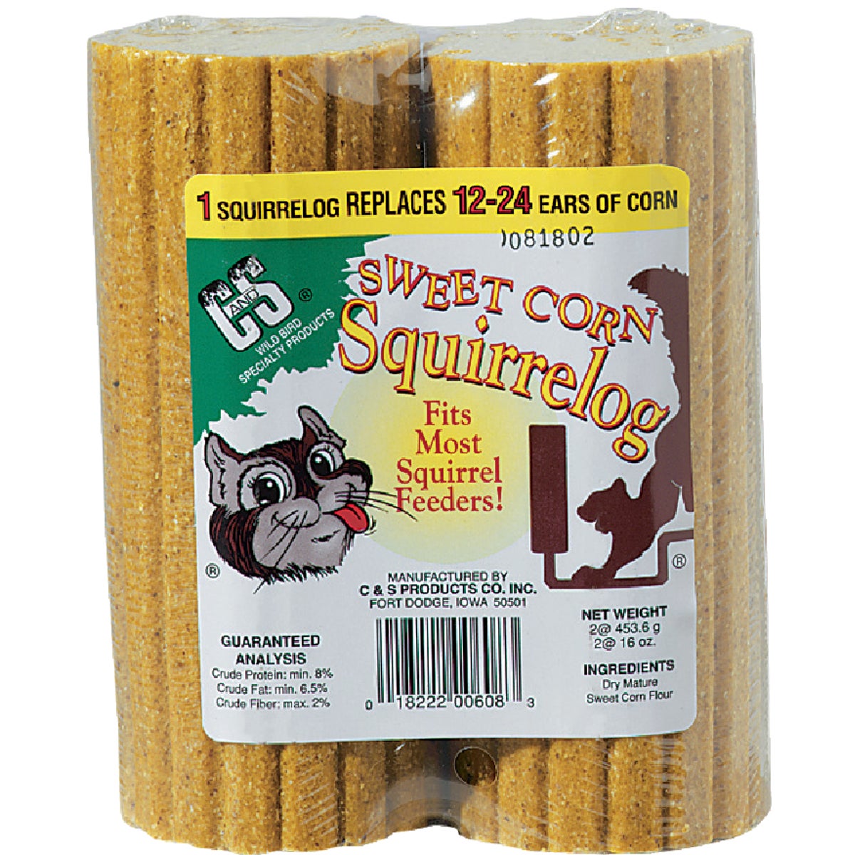 C&S 16 Oz. Replacement Log Squirrel Food (2-Pack)