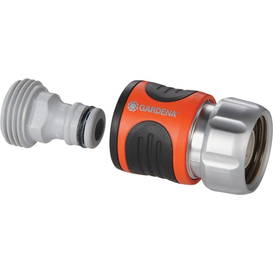 Gardena Premium 1 Male, 1 Female Metal Accessory Quick Connect Connector Kit