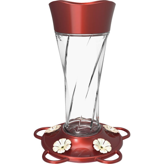 More Birds 11 Oz. Glass Twist Hummingbird Feeder