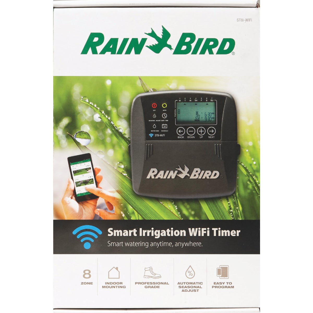 Rain Bird Smart WiFi 8-Station Indoor Plug-In Water Timer