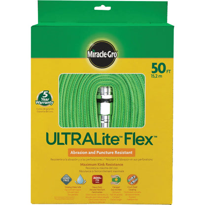Miracle-Gro Ultralite Flex 1/2 In. Dia. x 50 Ft. L. Drinking Water Safe Flat Hose