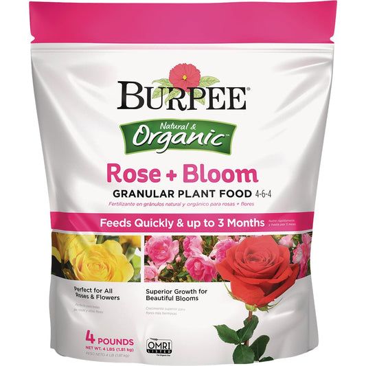 Burpee 4 Lb. 4-6-4 Organic Rose & Bloom Dry Plant Food