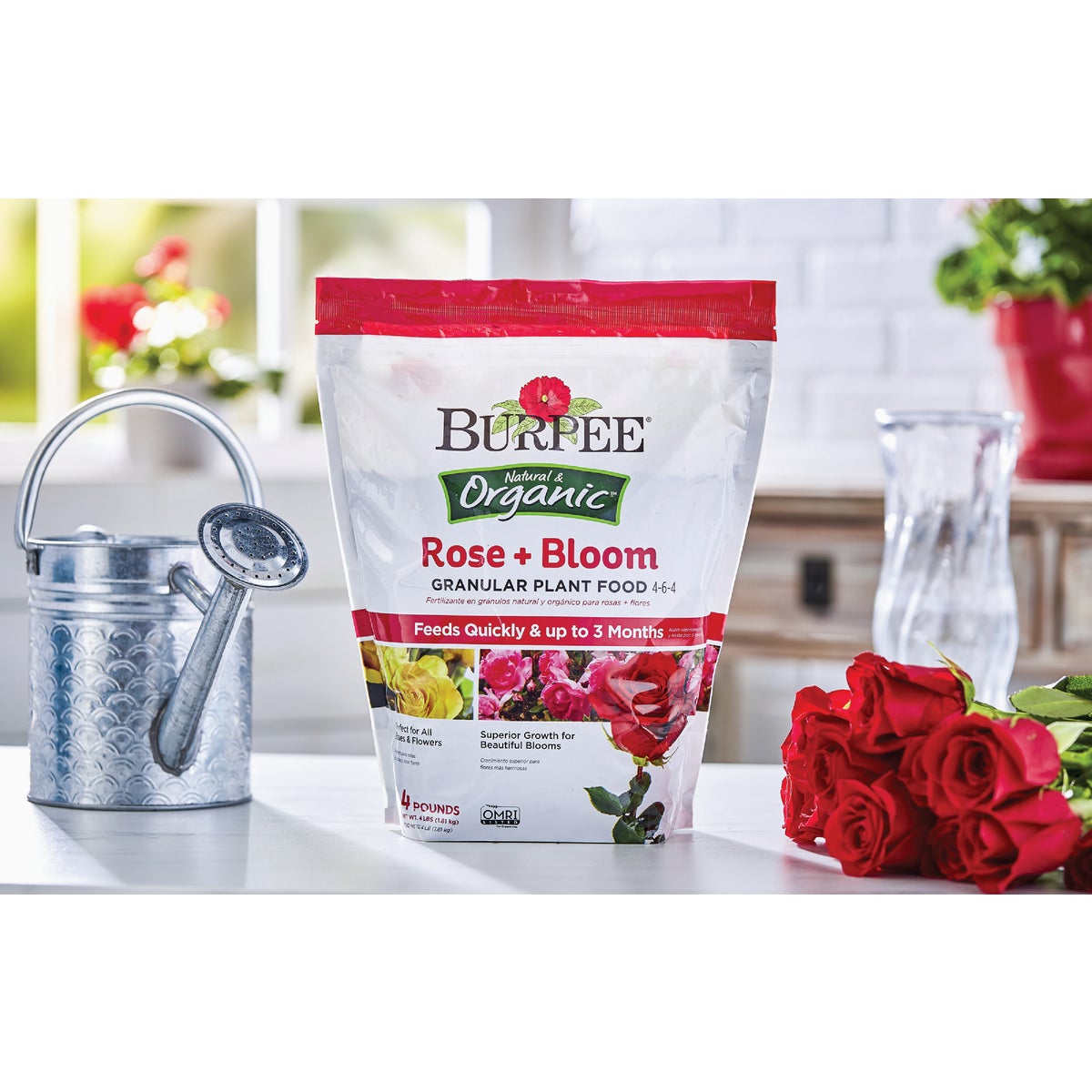 Burpee 4 Lb. 4-6-4 Organic Rose & Bloom Dry Plant Food