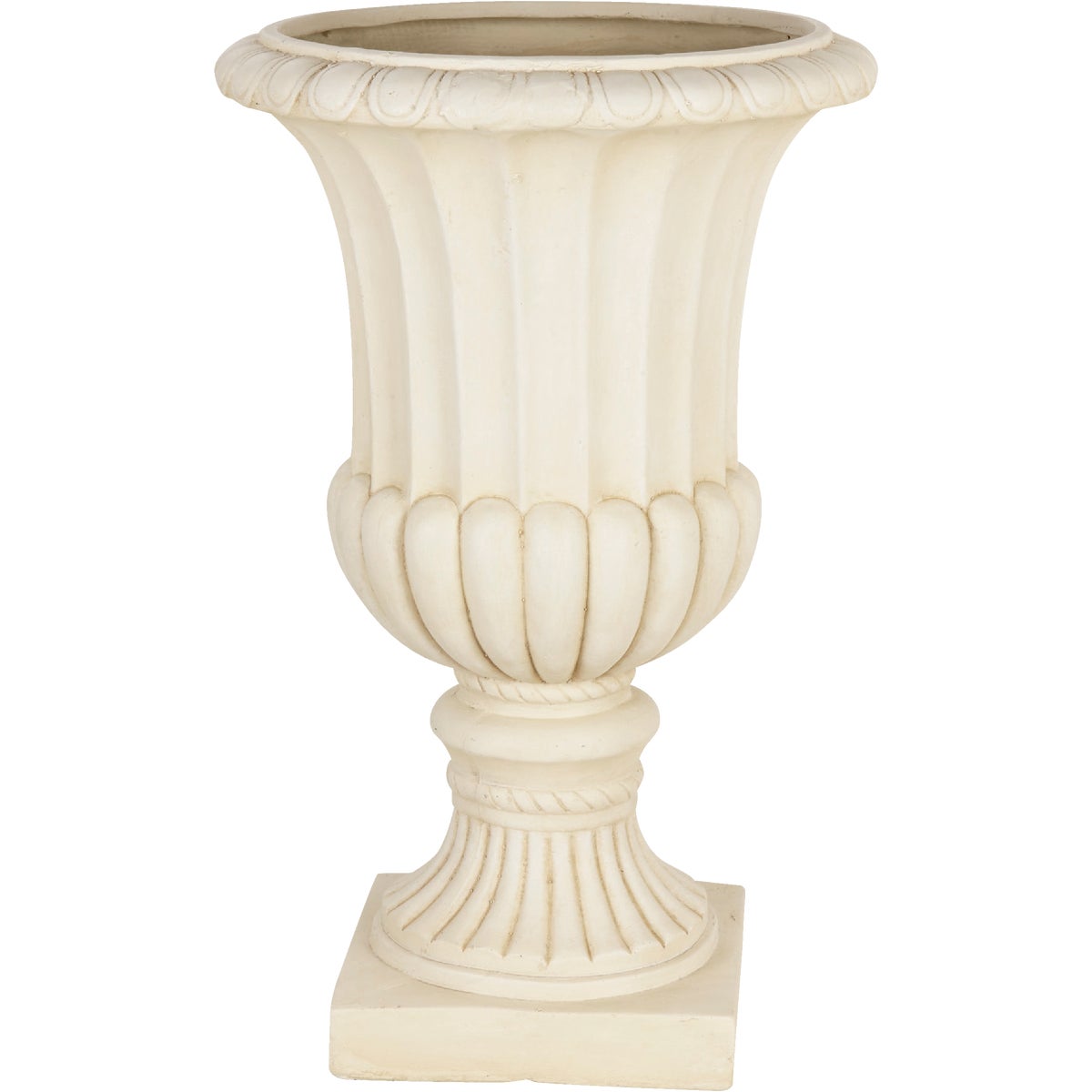 Best Garden 24 In. H. x 15 In. Dia. Cast Resin & Fiberglass White Urn