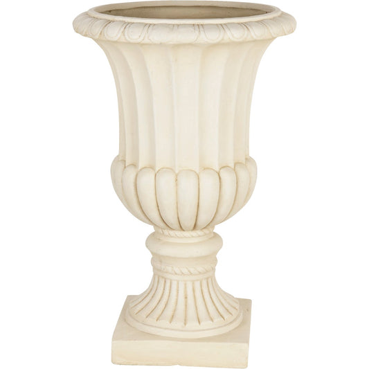 Best Garden 24 In. H. x 15 In. Dia. Cast Resin & Fiberglass White Urn