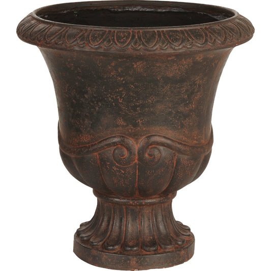 Best Garden 17 In. H. x 16 In. Dia. Cast Resin & Fiberglass Bronze Urn