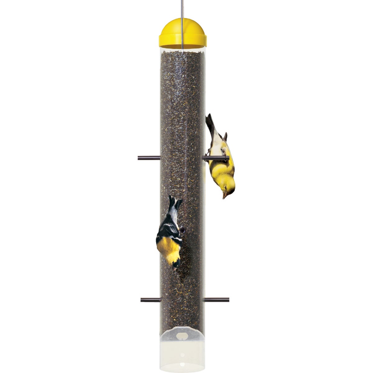 Perky-Pet 18 In. 2 Lb. Capacity Yellow Upside-Down Thistle Feeder