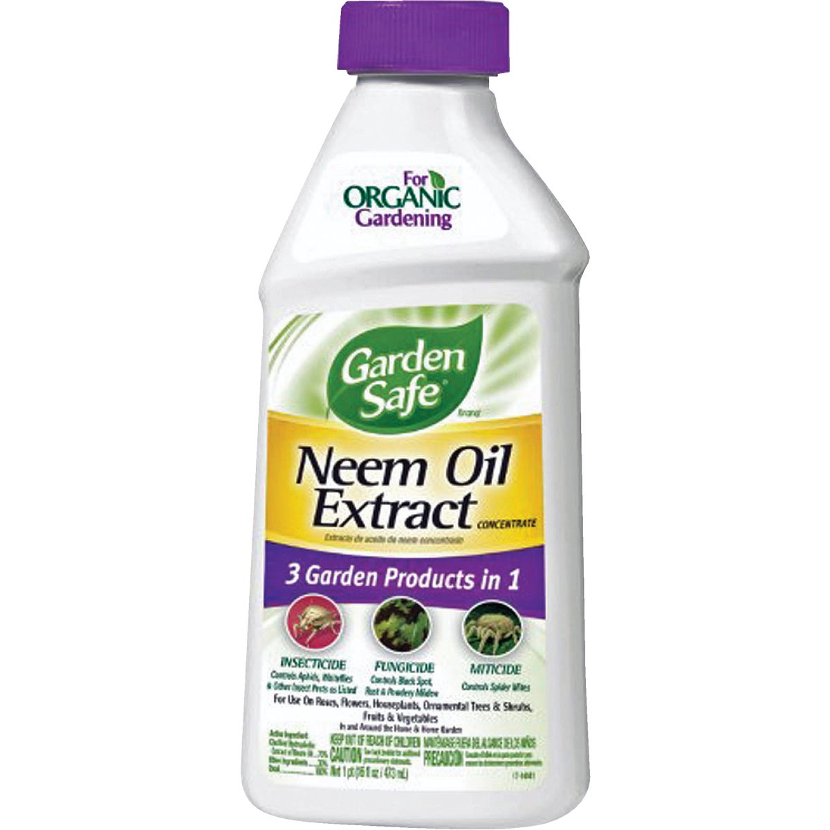Garden Safe 16 Oz. Liquid Concentrate Neem Oil Extract Fungicide