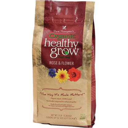 Healthy Grow 3 Lb. 4-3-2 Organic Rose & Flower Dry Plant Food