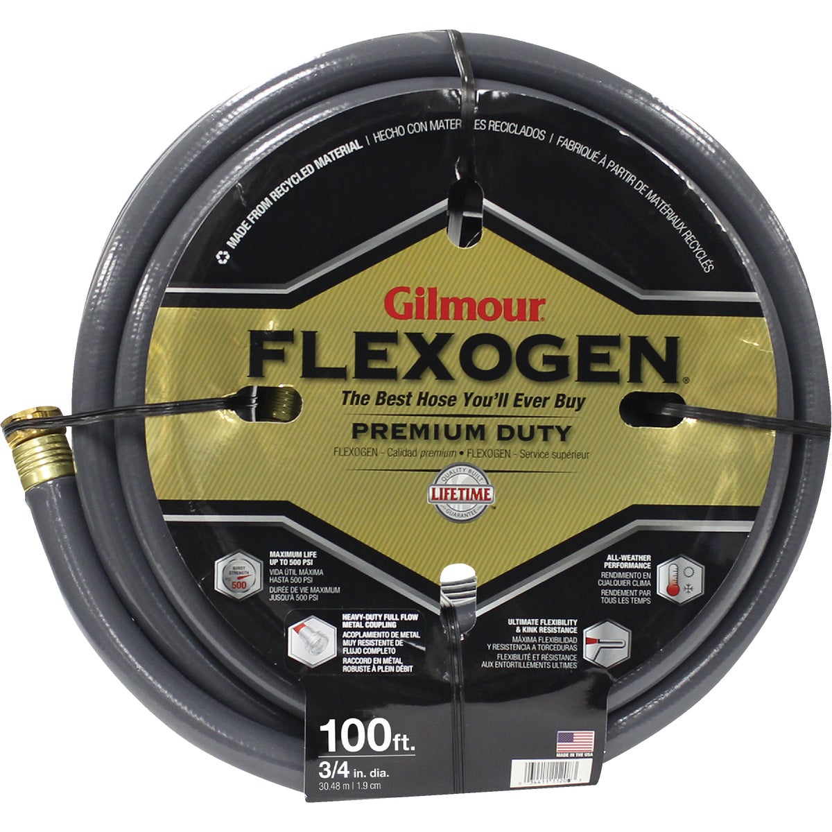 Gilmour Flexogen 3/4 In. Dia. x 100 Ft. L. Garden Hose