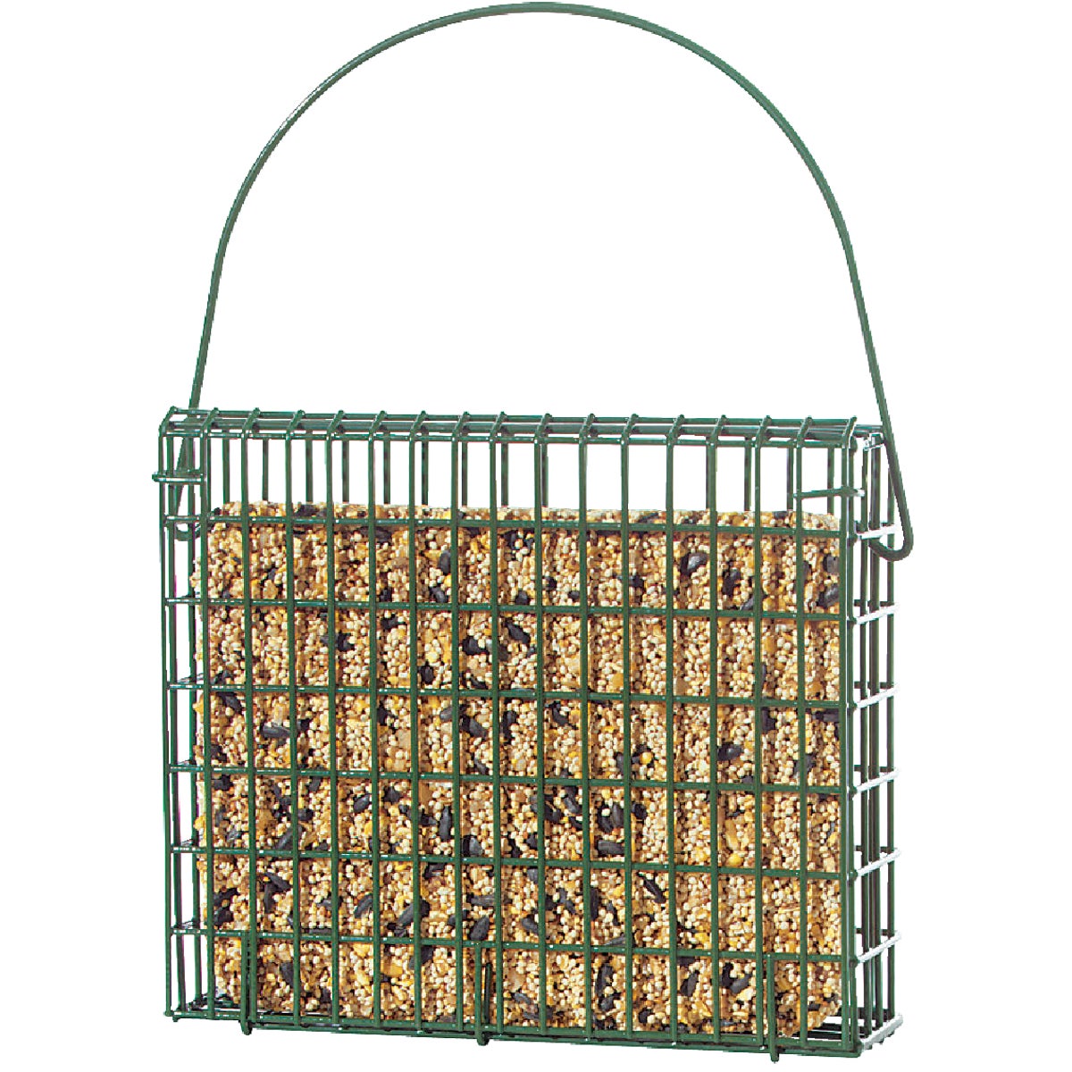 C&S EZ Fill Green 2-Cake Wire Basket Suet Feeder