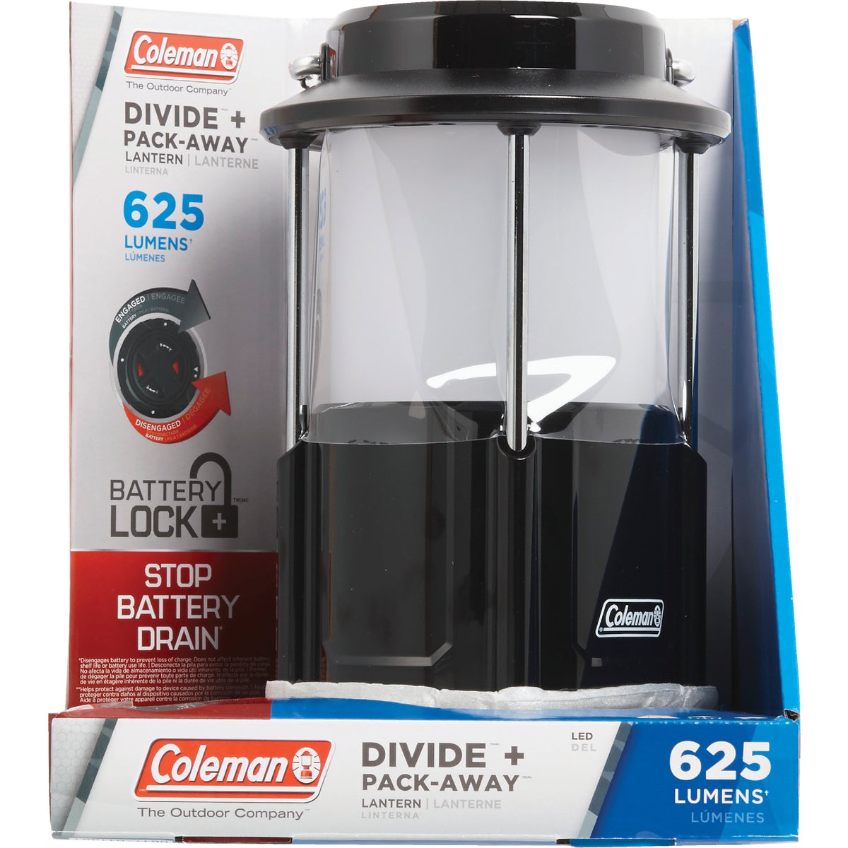 Coleman Divide + Pack-Away LED Black Battery Lantern