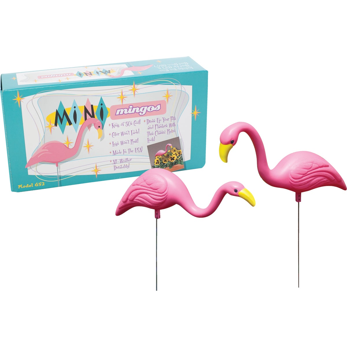 Bloem Pink Flamingo Mini Lawn Ornament (2-Pack)