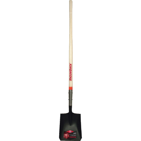 Razor-Back 48 In. Wood Handle Rolled Step Square Point Shovel