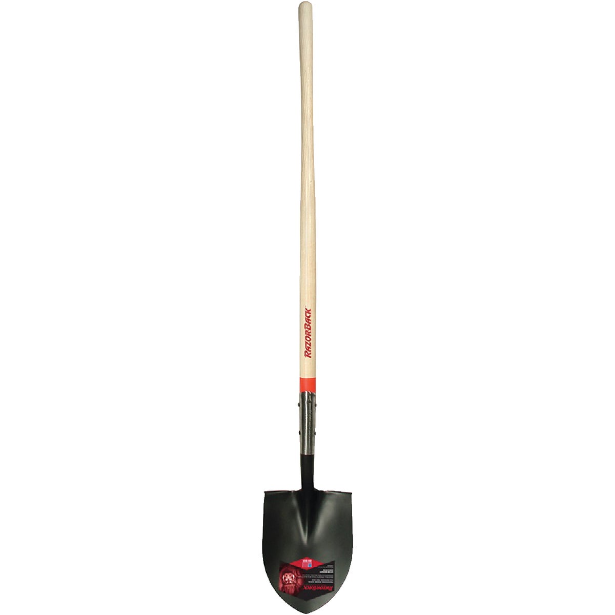 Razor-Back 48 In. Wood Handle Rolled Step Round Point Shovel