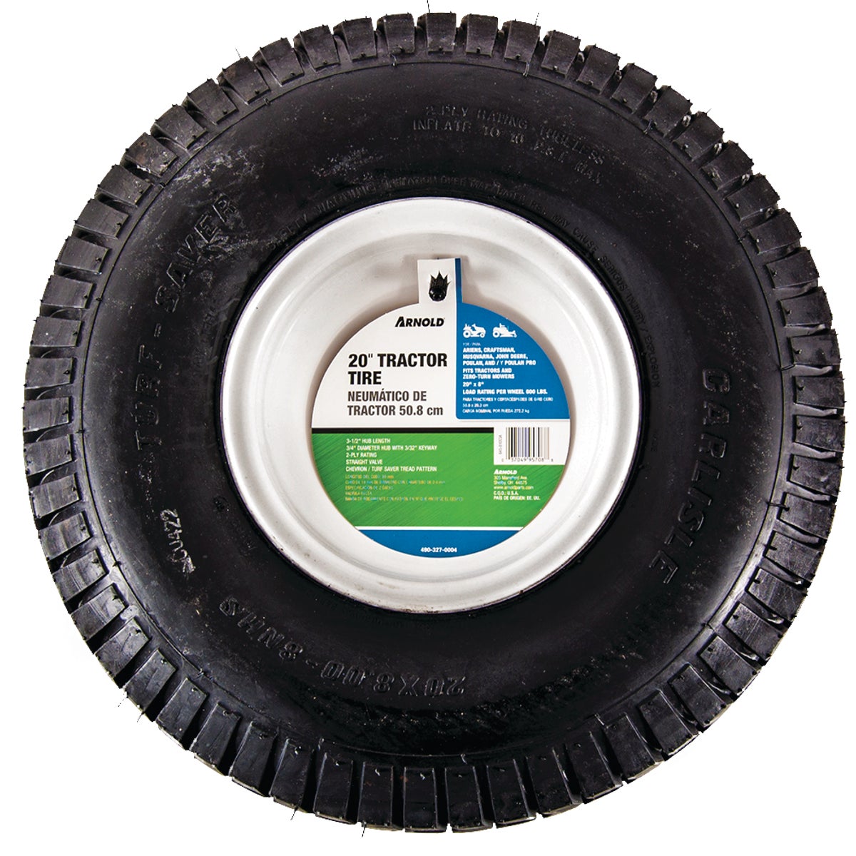 Arnold 20 In. x 8 In. - 8 In. Tractor Wheel