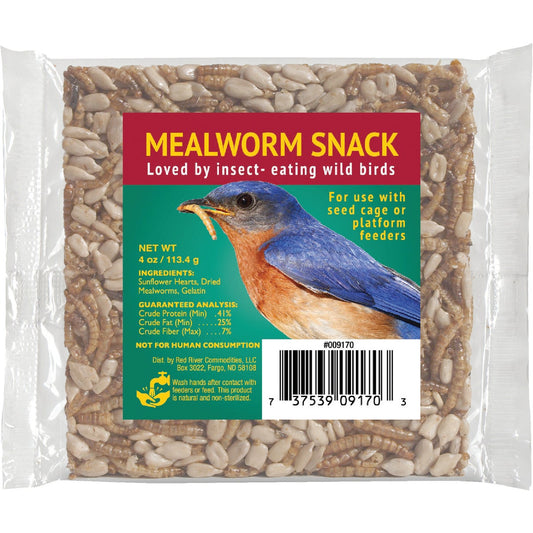 Mealworm Snack 4 Oz. Wild Bird Seed Cake