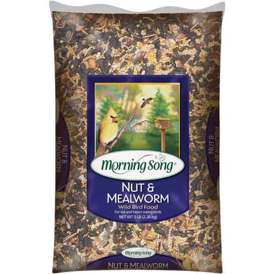 Morning Song 5 Lb. Nut & Mealworm Wild Bird Food