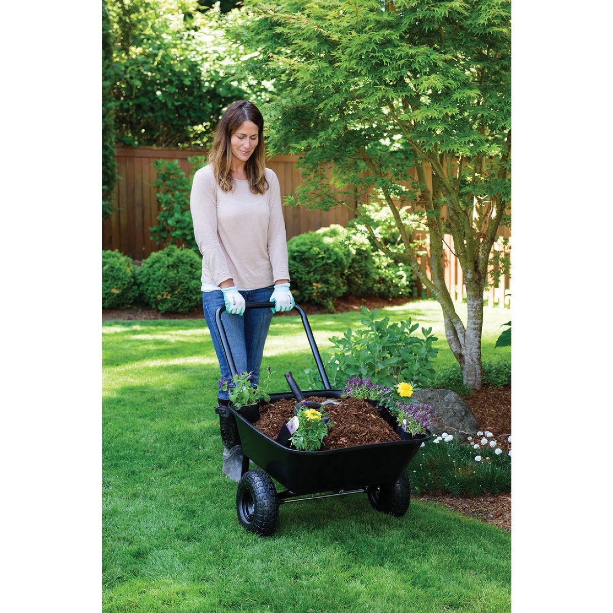 Marathon 3.5 Cu. Ft. Poly Wheelbarrow